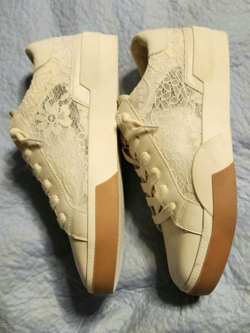 Dolce Vita Cream Lace Sneakers